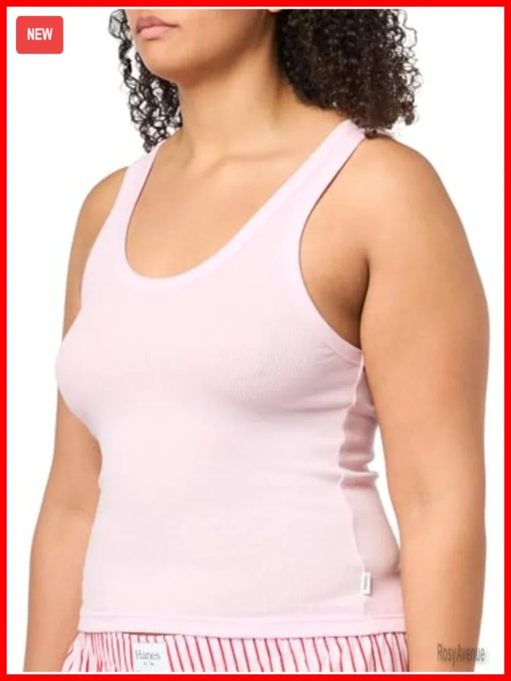 Women's Pajama Set - Tank Top & Boxer Shorts - Cotton-Blend Loungewear Set